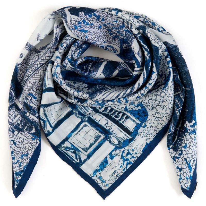 Blue London Silk Scarf image