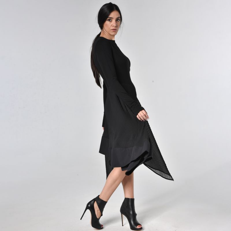 Long Sleeve Chiffon Dress | Metamorphoza | Wolf & Badger