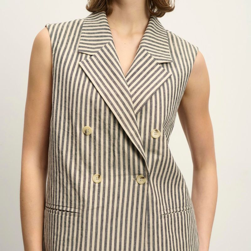 Long Striped Vest – Drape image