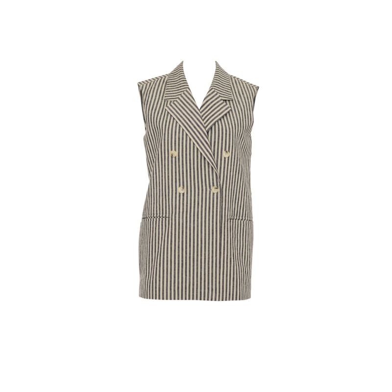 Long Striped Vest – Drape image