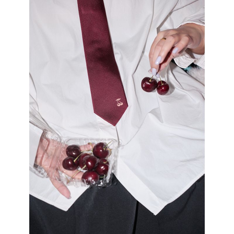 Lost Cherries Silk Tie - Red image