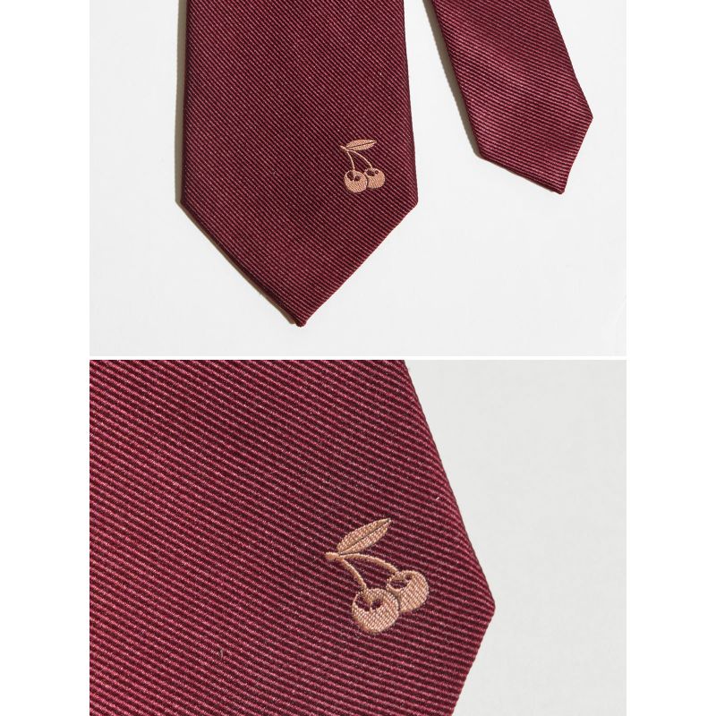 Lost Cherries Silk Tie - Red image