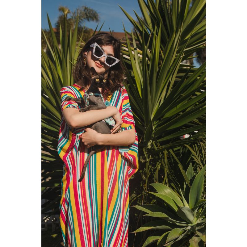 Lourdes Stripe Caftan Kaftan Dress image