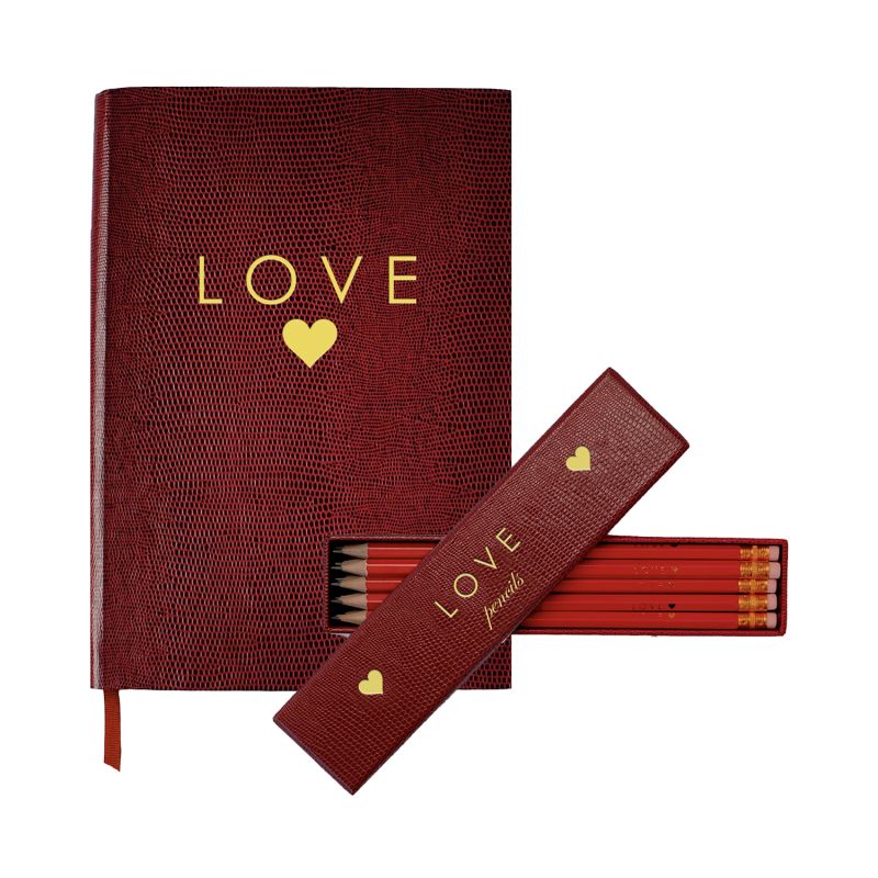 Love M Journal With Matching Pencils image