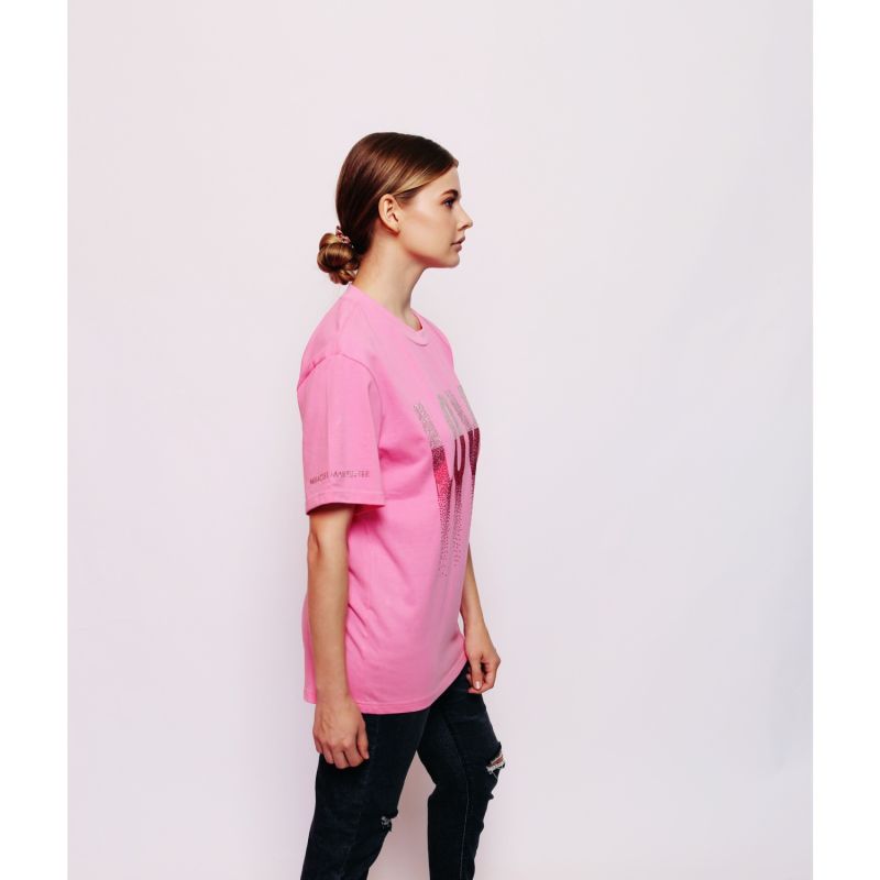 Love Rhinestoned T-Shirt - Pink image