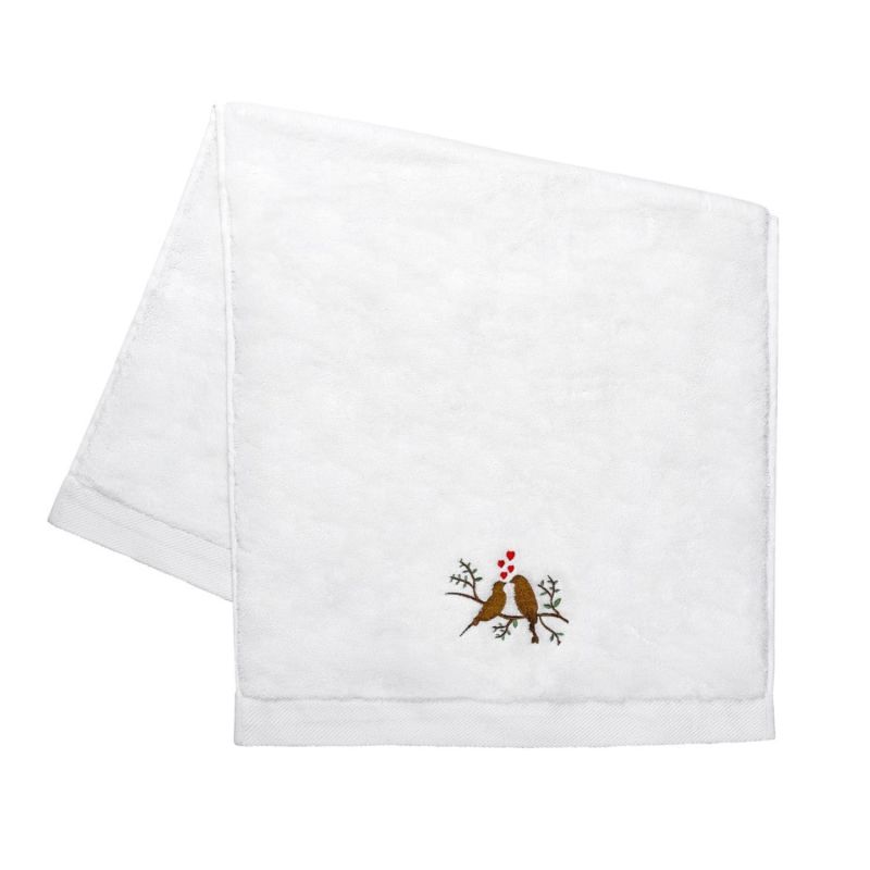 Lovebirds Embroidery Face Towel image