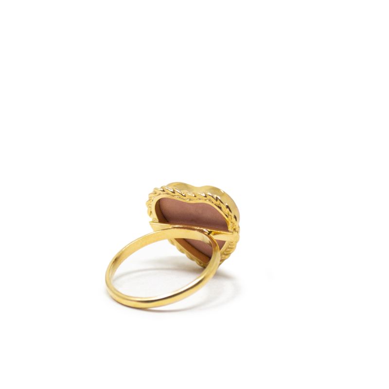 Lovelight Gold-Plated Pink Heart Stacking Ring image