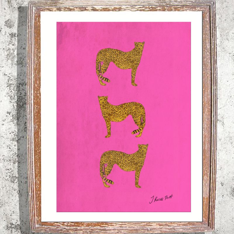 "Three Cheetah" Signed Print image