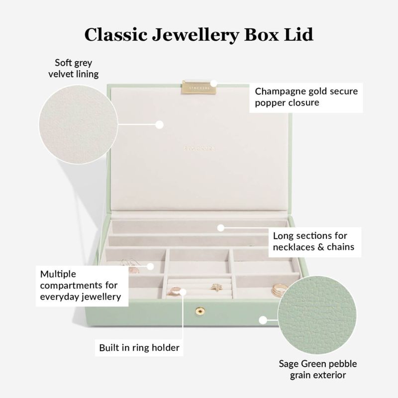 Sage Green Classic Jewellery Box Set Of 4 image