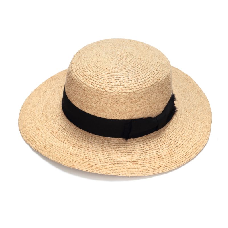 Classic Straw Boater Hat image