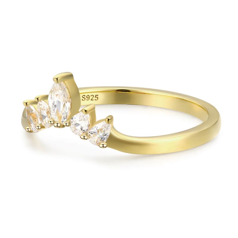 Supreme White Topaz Ring Yellow Gold Vermeil image