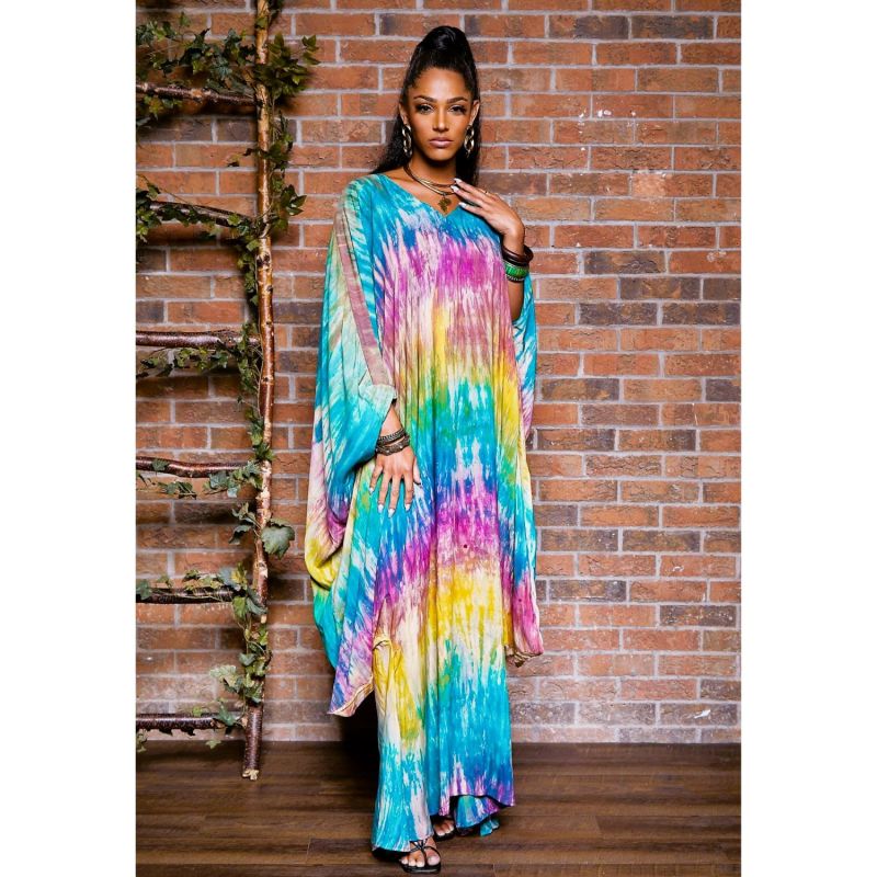 Nora Tie-Dye Caftan Dress image