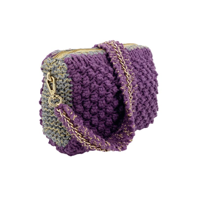 Luar Hand Knitted Bag - Purple image