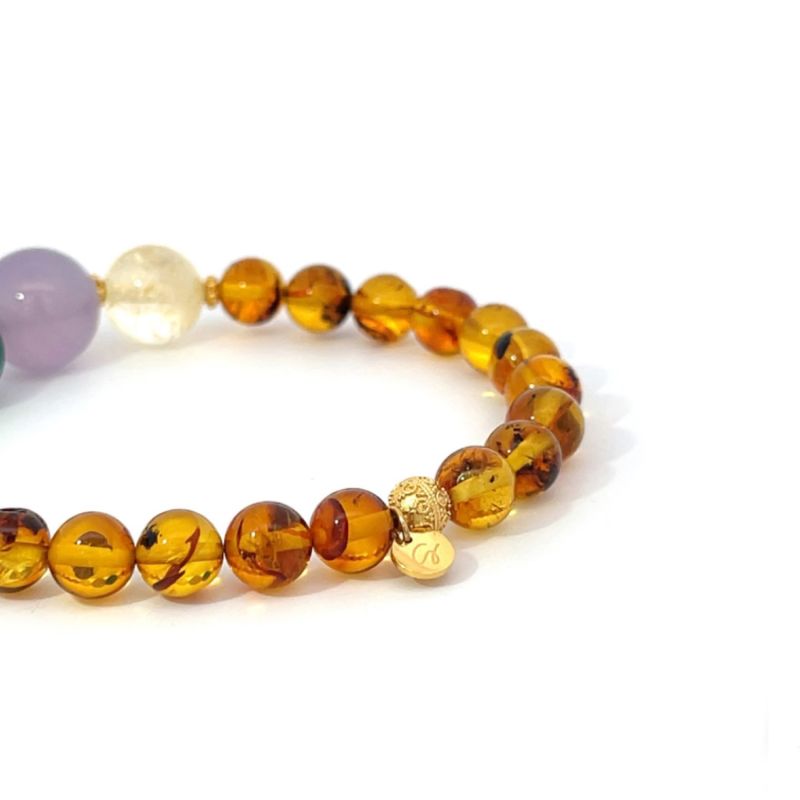 Lucky Amber - Amber & Agate Bracelet image