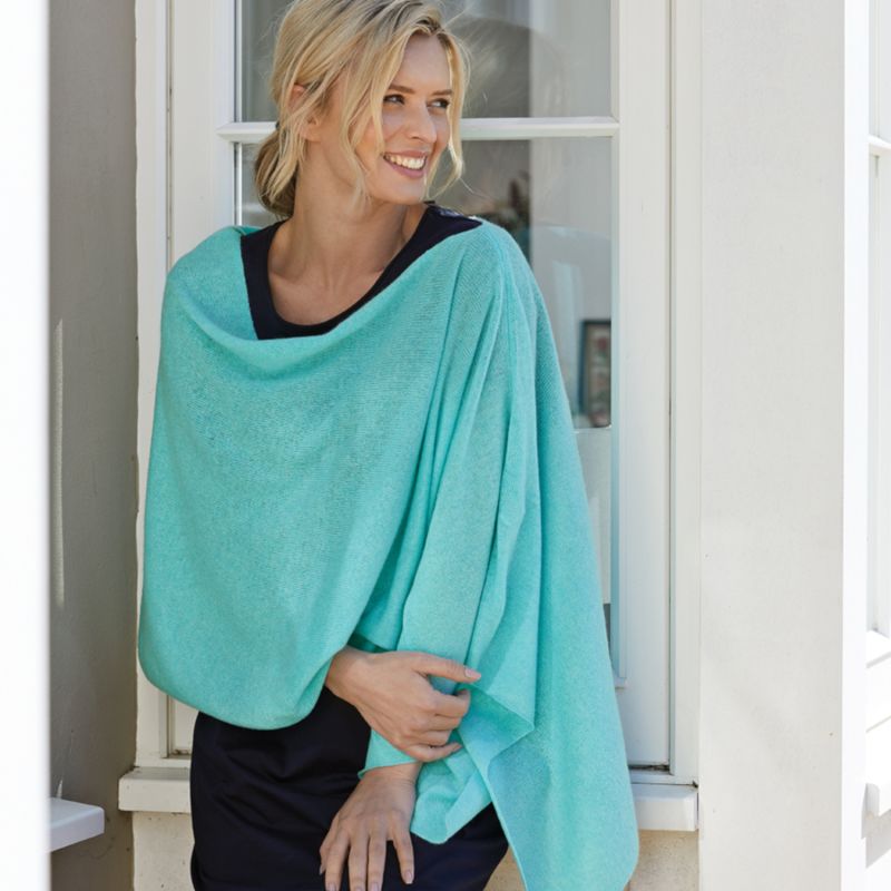 Lucy Aqua Multi Way Cashmere Wrap image