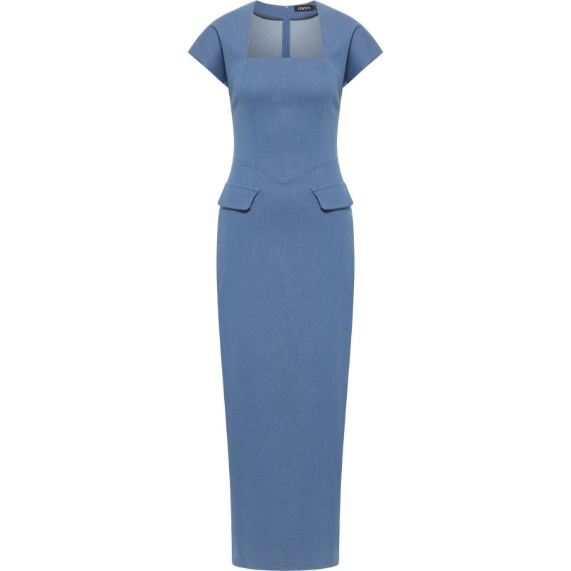 Lucy Midi Dress - Denim Blue image