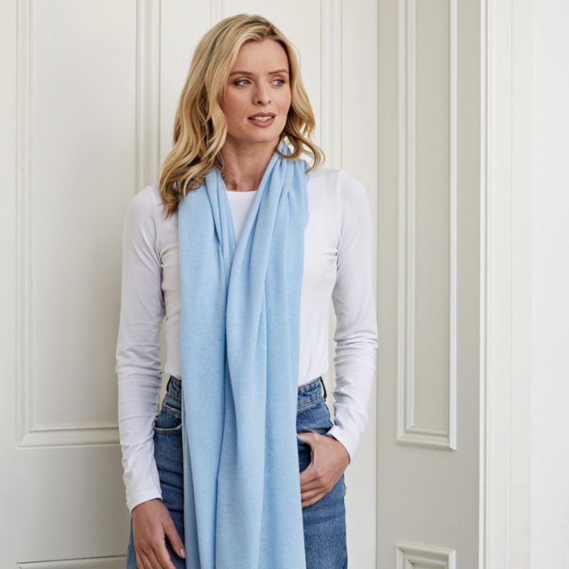 Lucy Pale Blue Multi Way Cashmere Wrap image