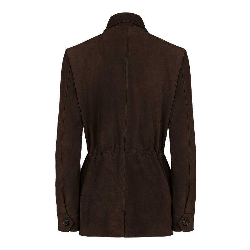 Suede Tracker Jacket In Chocolate image