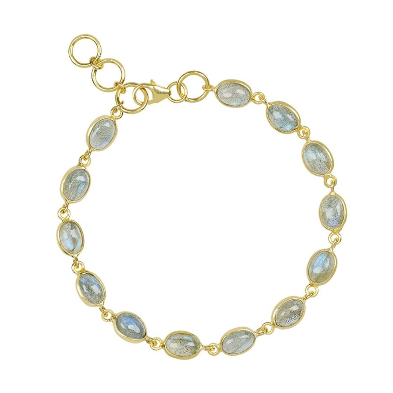 Luna Gold Chain Bracelet With Labradorite image