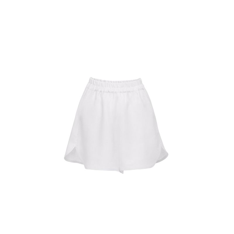 Luna Linen Shorts In White image
