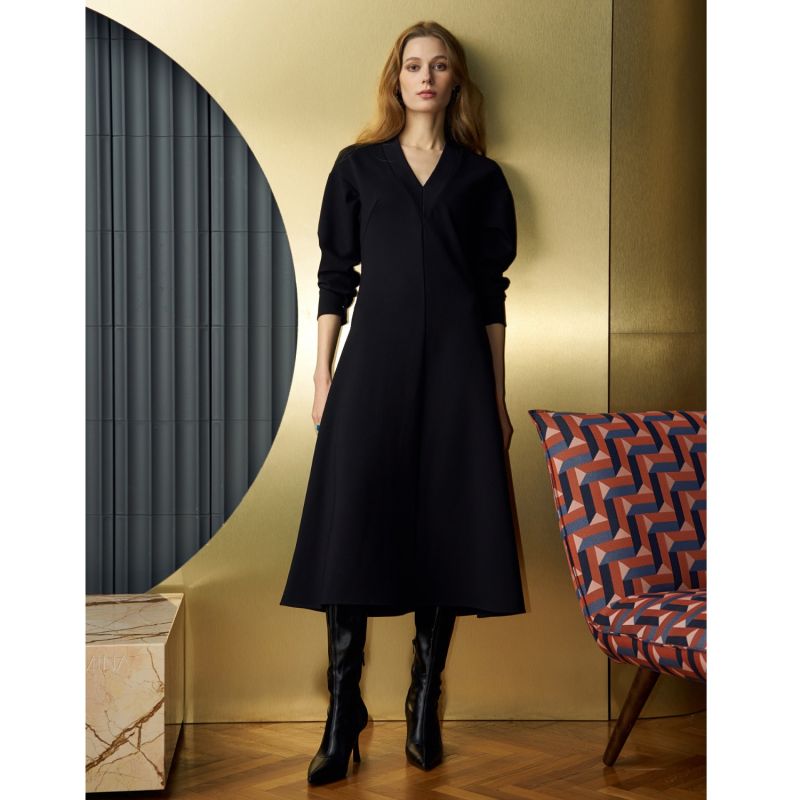 Luna Midi Dress In Black image