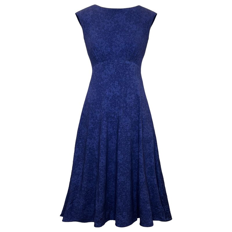 Luna Midi Dress With Pockets In Midnight Eclipse Blue | Alie Street ...