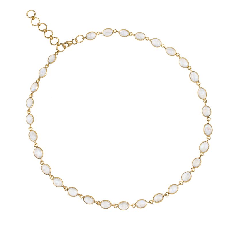 Luna Moonstone Gold Chain Necklace image