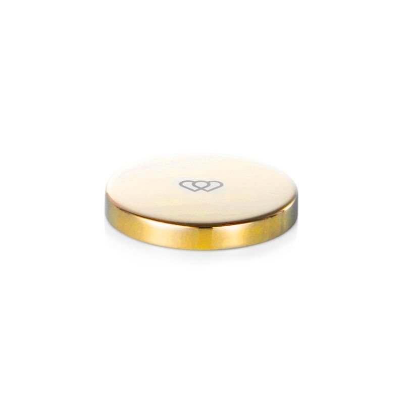 Luxury Engraved Gold Tone Mini Candle Lid image