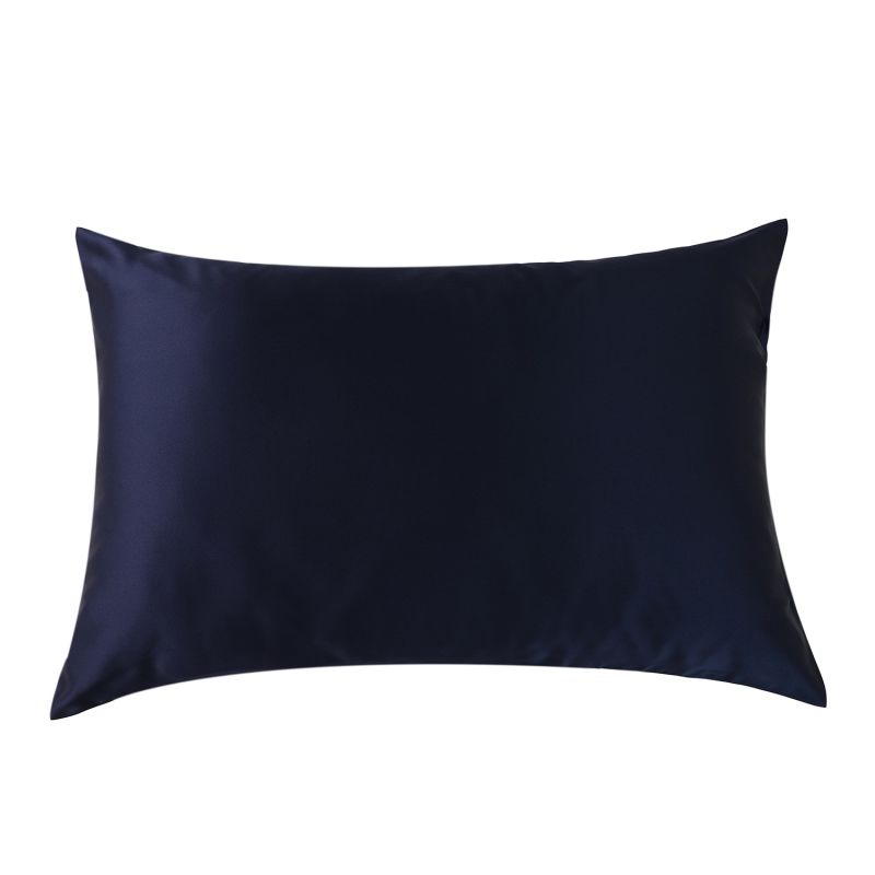 Luxury Pure Mulberry Silk Pillowcase Drape Collection Greens In Blue