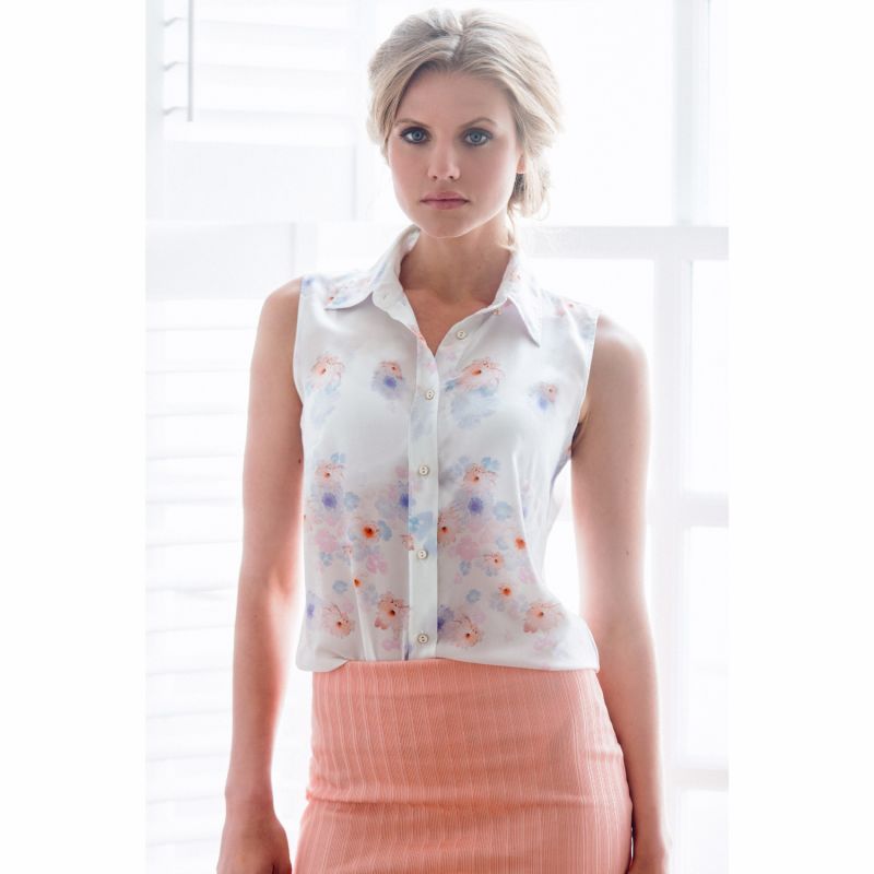 Beach Flower Silk Top image