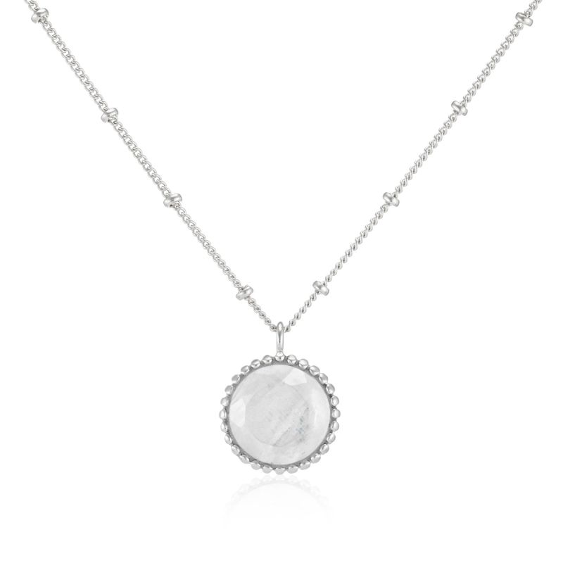 Barcelona Silver June Birthstone Necklace Moonstone image