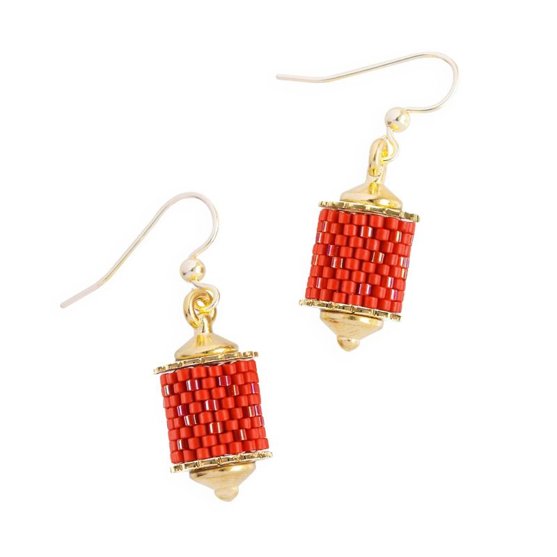 Everyday Drop Earrings - Coral image