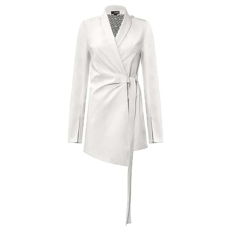 Long Blazer Cotton Everything Possible - White image