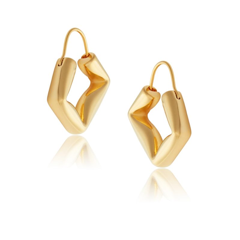 Lya 18ct Gold Plated Hoop Earrings image