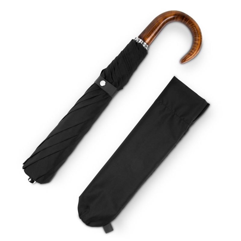 British Folding Umbrella Black/Charcoal Grey image