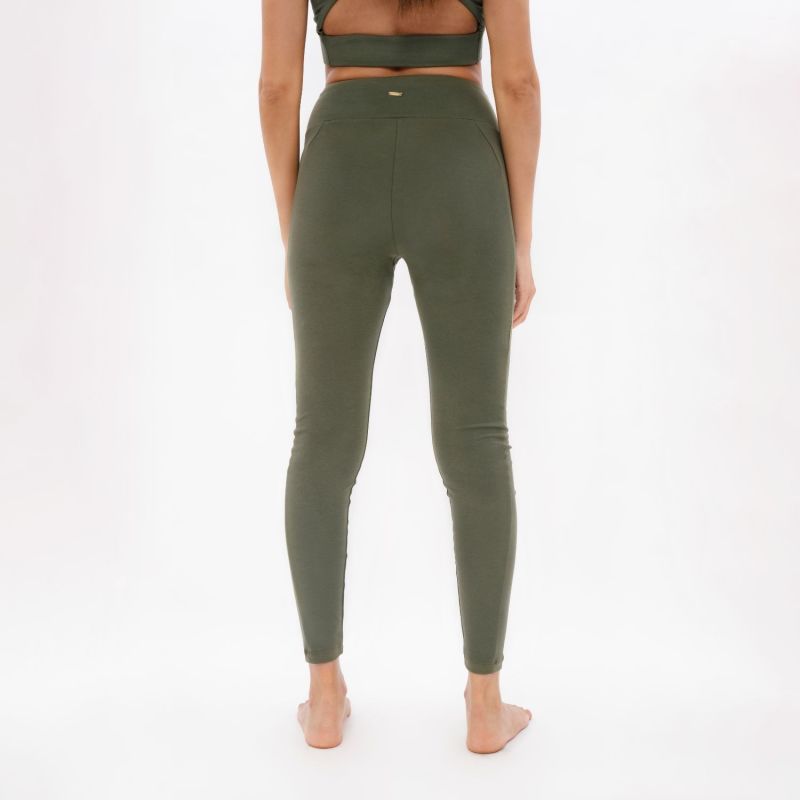 Munich - Pyratex Organic Cotton Leggings - Green Ash image