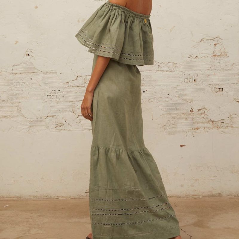 Lyubava Dress In Jungle Green image