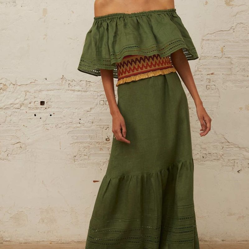 Lyubava Maxi Dress In Rainforest Green image