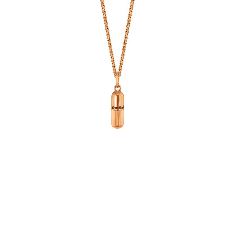 18Kt Rose Gold Plated Mini Pill Pendant image