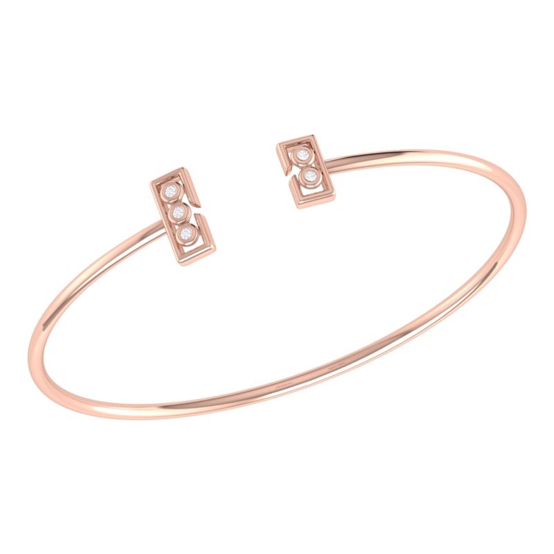 Traffic Light Cuff In 14 Kt Rose Gold Vermeil On Sterling Silver image