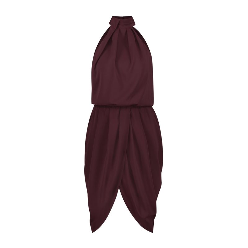 Iconic Burgundy Midi Cocktail Dress image