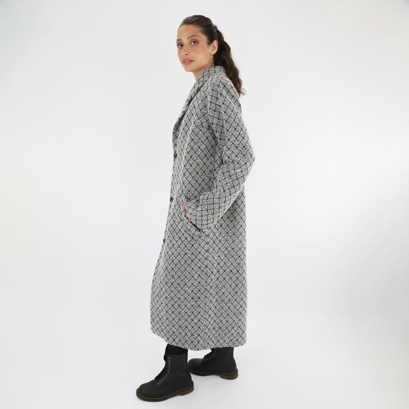 Ebony & Ivory Long Oversized Wool Coat image