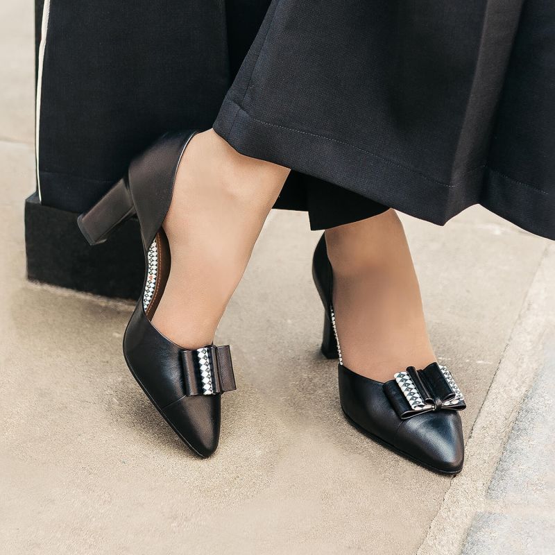 Anna Bow Heel - Black image