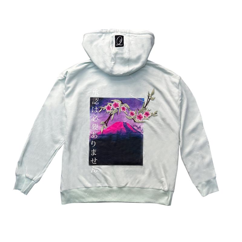 Mint Mount Fuji Floral Hoodie image