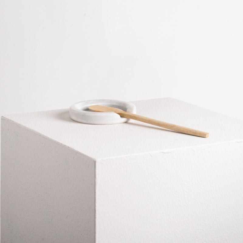 Spoon Rest Large - White Marble image