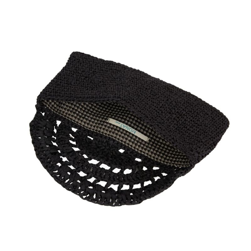 Cunda Crochet Clutch Bag In Black image