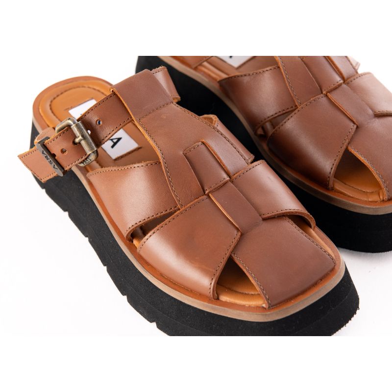 Mace - Tan Leather Backless Sandal image