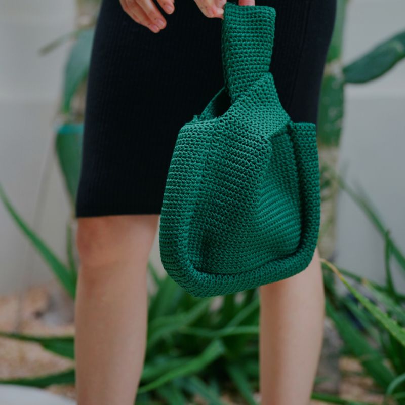 Mackenzie Knit Clutch - Emerald image
