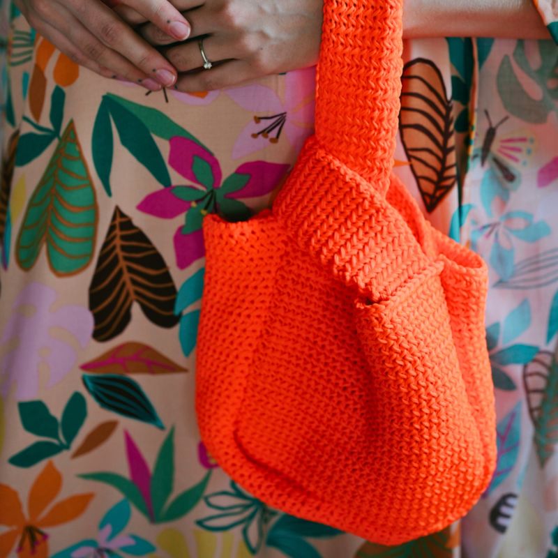 Mackenzie Knit Clutch - Orange image