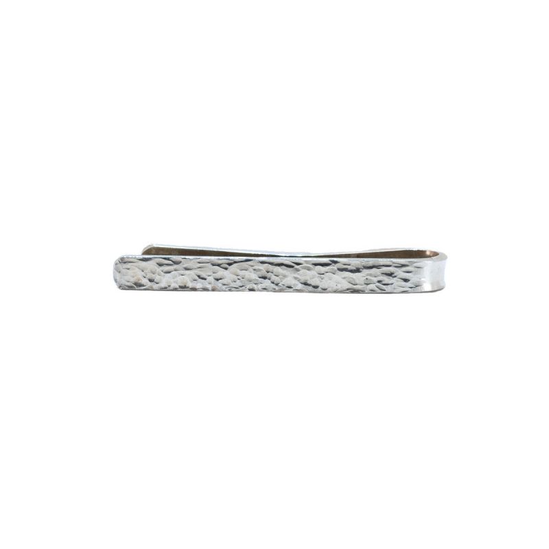 Mad Men Type Hammered Sterling Silver Tie Clip image